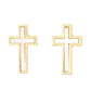 Mother Of Pearl Cross Earrings