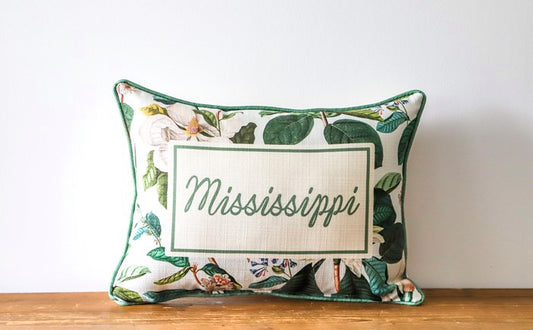 Magnolia Hometown Pillow + Piping Cross