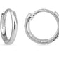 Silver Add A Charm Hoop Earrings