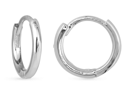 Silver Add A Charm Hoop Earrings