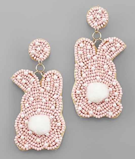 Pink Bunny Earrings