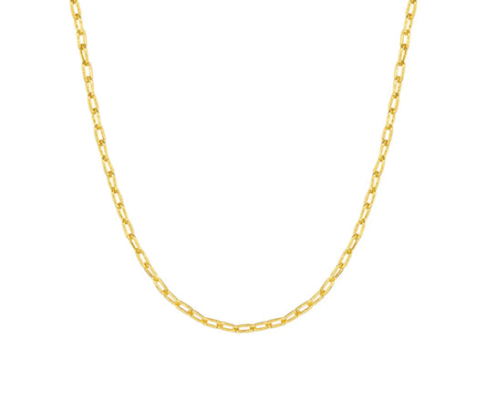 Gold Add A Charm Paperclip Chain Necklace