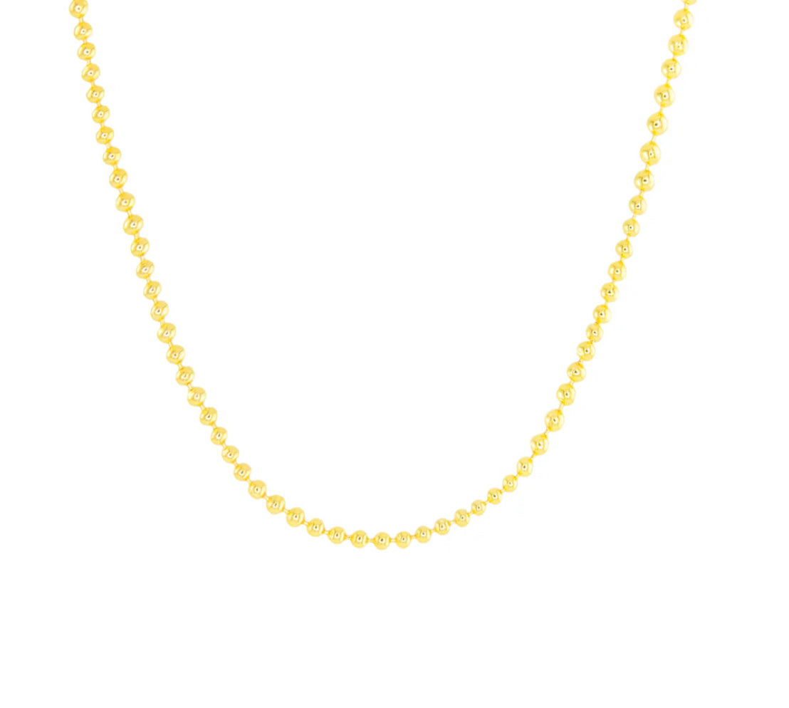Gold Add A Charm Beaded Chain Necklace