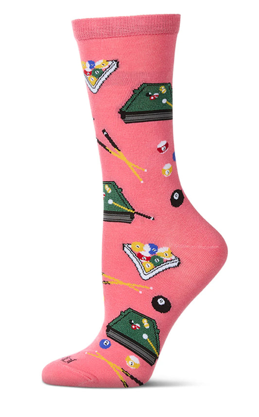 Shoot Pool Bamboo Crew Socks