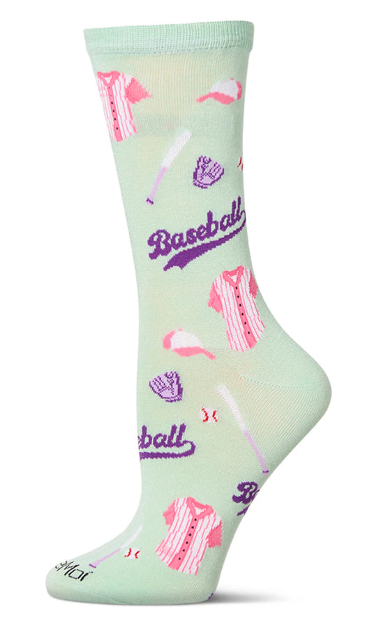 Ms. Baseball Bamboo Crew Socks