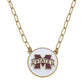 Mississippi State Bulldogs Disc Pendant Necklace White