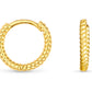 Gold Add A Charm Braided Hoop Earrings
