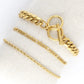 Figaro Chain Bracelet Set