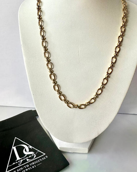 Tri-Oval Link Chain Necklace - Mini Links