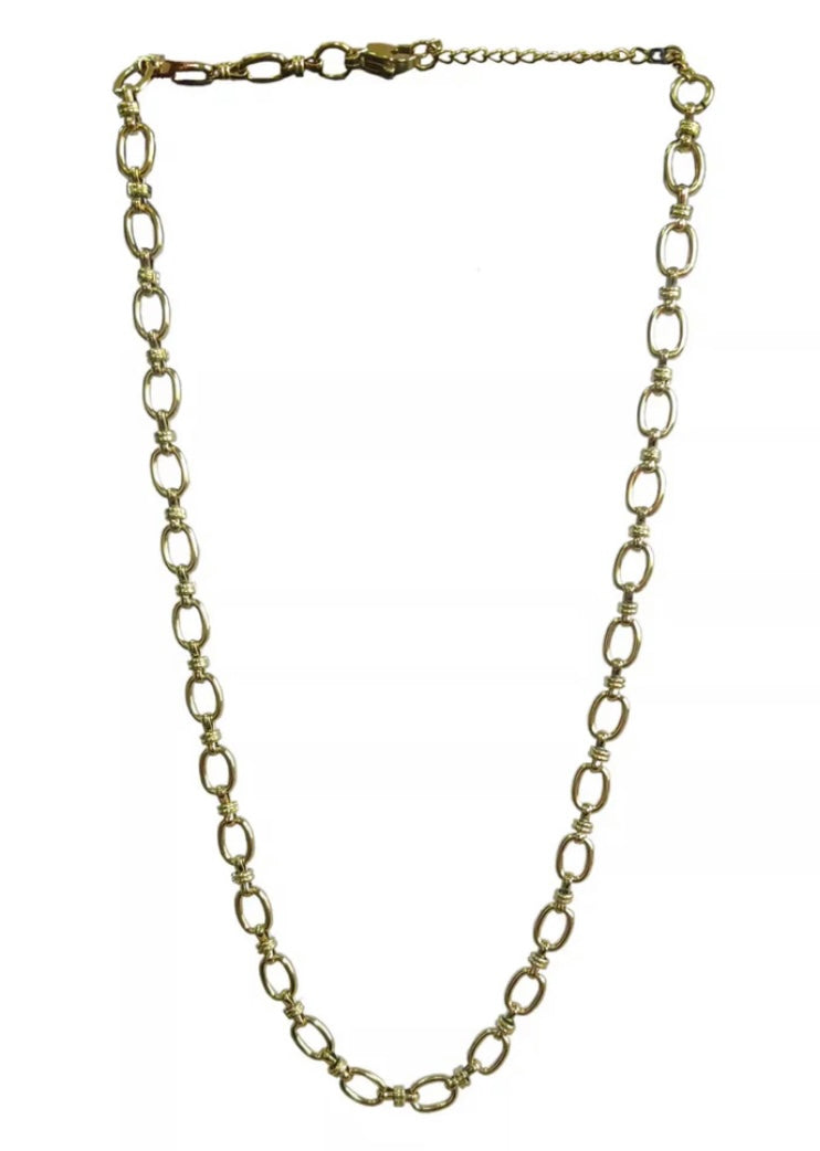 Tri-Oval Link Chain Necklace - Mini Links
