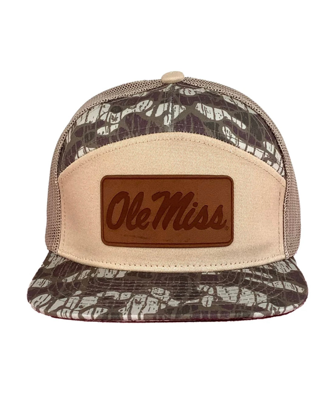 Ole Miss Script Leather Patch 7P