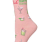 Drink Happy Thoughts Bamboo Crew Socks