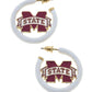 Mississippi State Bulldogs Logo Earrings