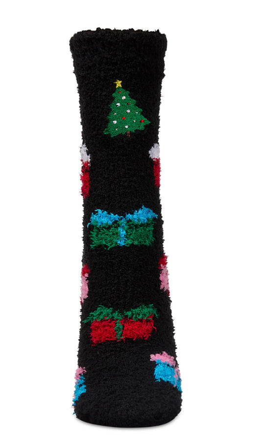 Tree & Presents Mistletoe Cozy Socks
