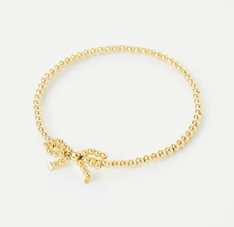 Golden Bow Beaded Bracelet