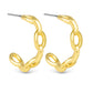 Gold London Polished Chain Link Hoop