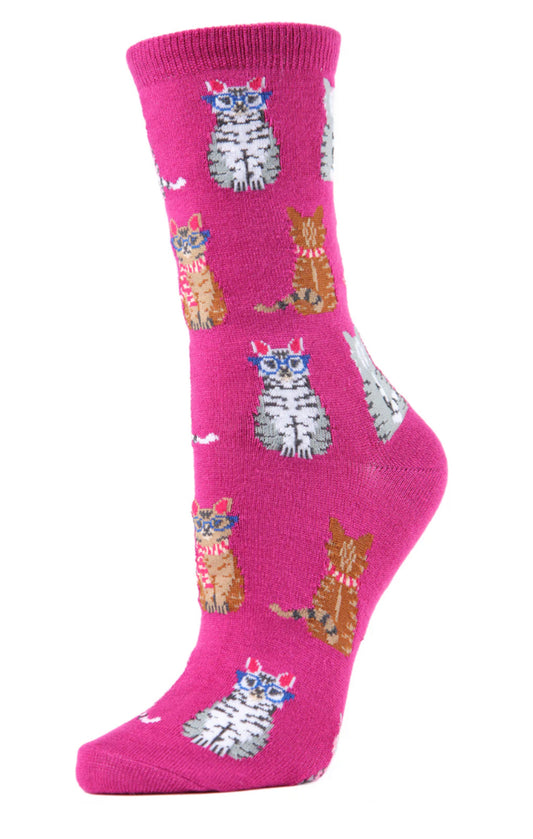 Studious Cats Bamboo Crew Socks