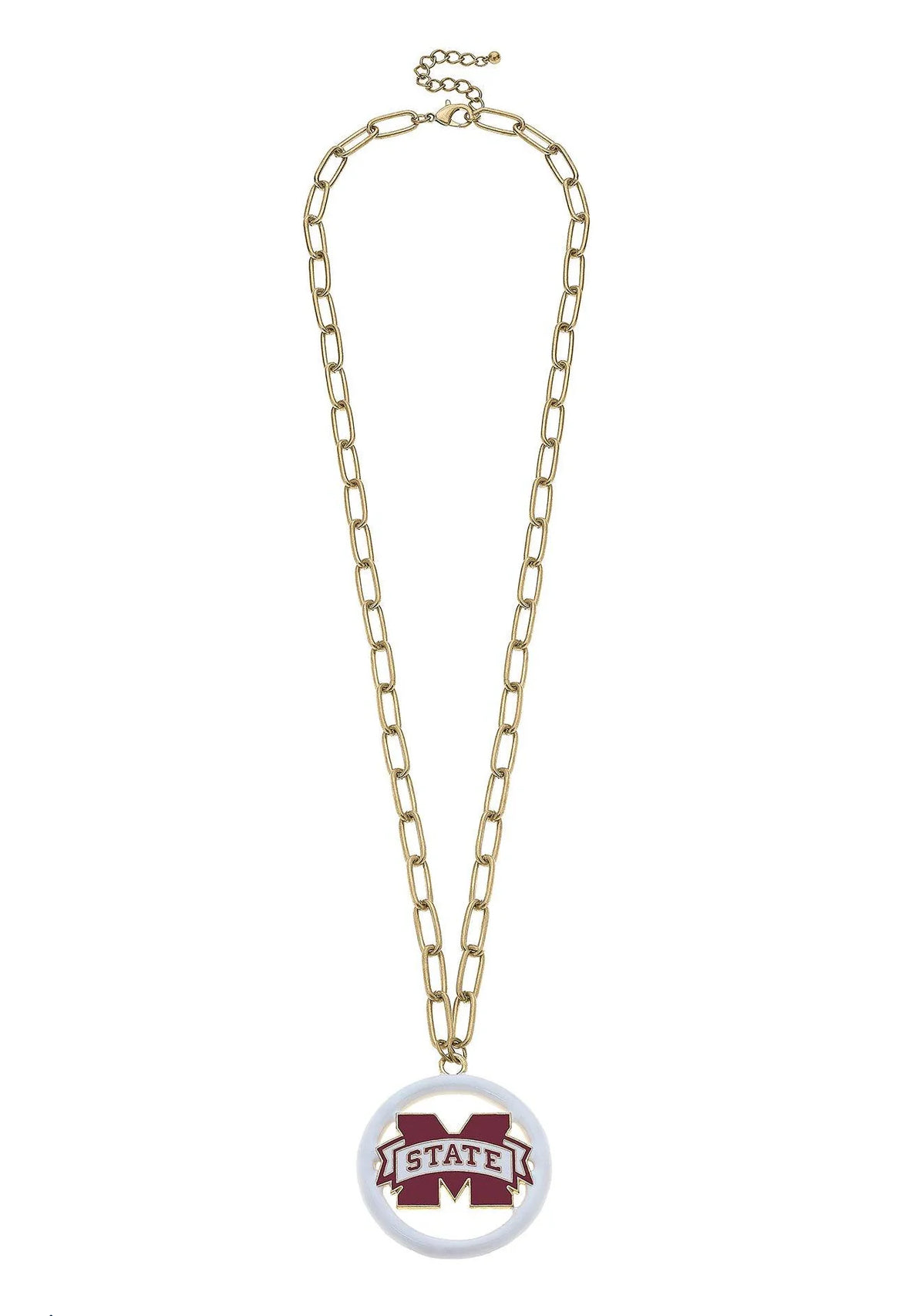 Mississippi State Bulldogs Logo Medallion 32” Necklace