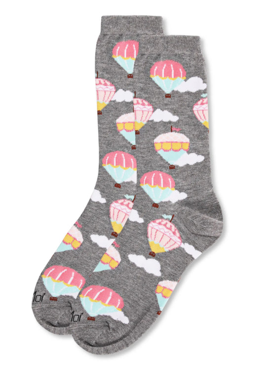 Hot Air Balloons Bamboo Crew Socks