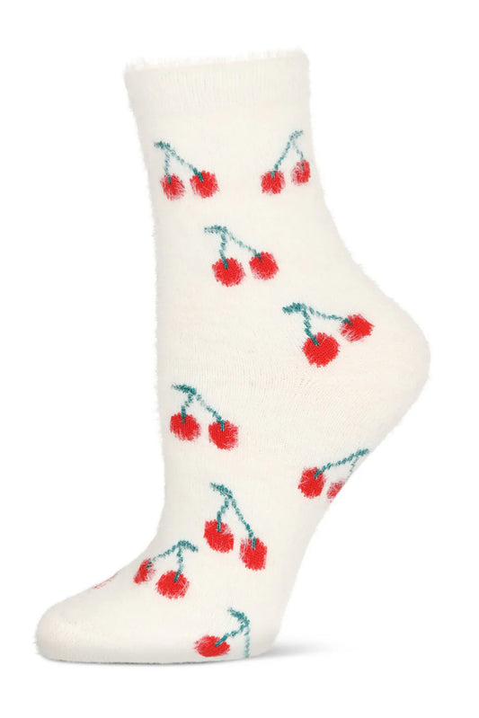 Cherries Cozy Crew Socks