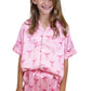 Kids Bow Satin Pajama Short Set
