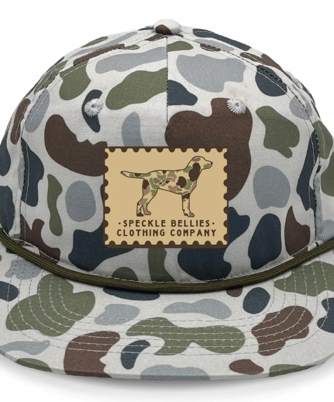 Camo Dog Khaki Patch Rope Hat - Brackish