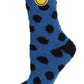 Polka Dot Smiley Face Embroidery Cozy Socks