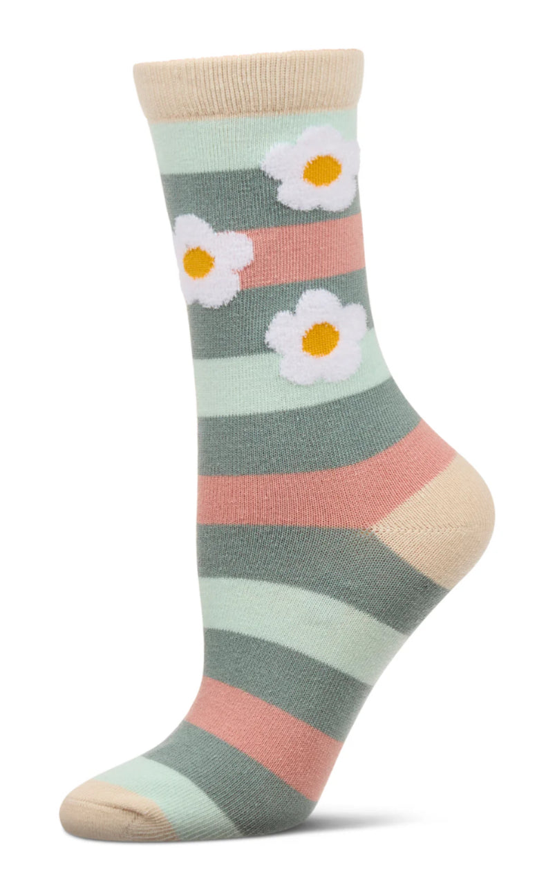 Flower Pop Dimensional Crew Socks