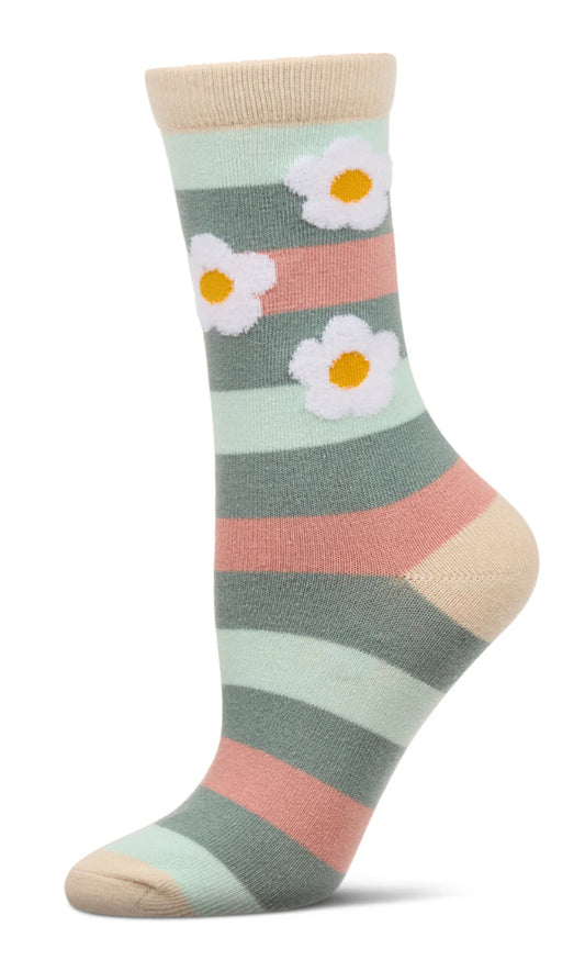 Flower Pop Dimensional Crew Socks