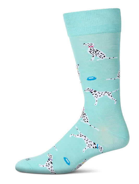 Men’s Dalmatian Bamboo Crew Socks
