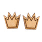 1 Corinthians 15:57 wood Crown Earrings