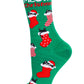 Meowy Christmas Holiday Crew Socks