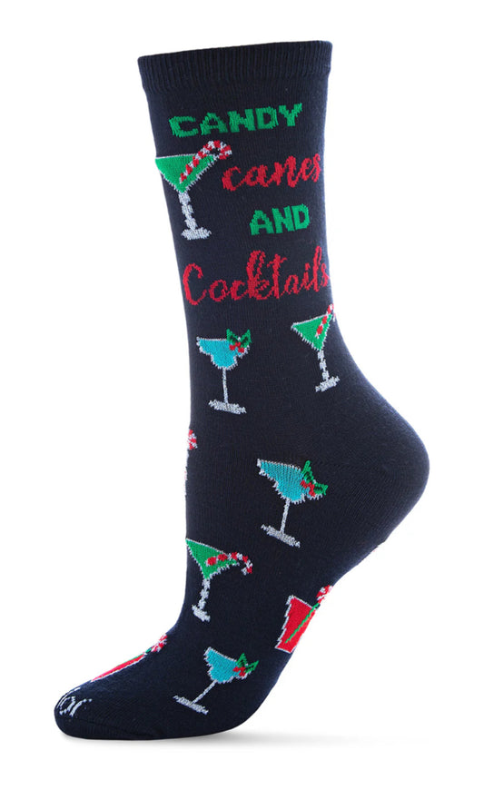 Candy & Cocktails Holiday Crew Socks