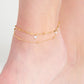 Dainty Multi Row Anklet