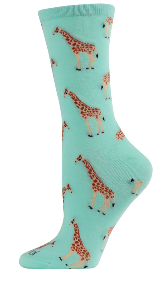 Giraffes Bamboo Crew Socks
