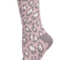 Violet Leopard Super Soft Cozy Crew Socks