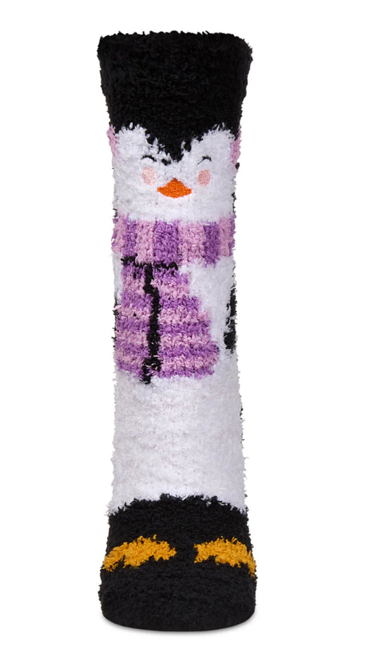 Penguin Mistletoe Cozy Socks