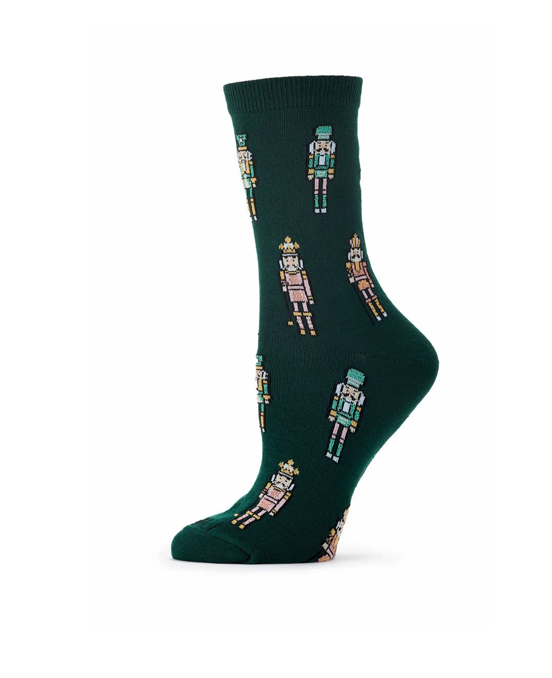 Teal Nutcrackers Holiday Crew Socks