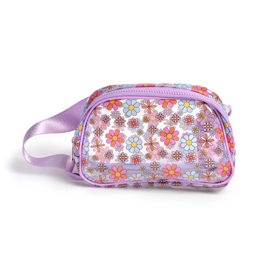 Clear Flower Belt Bag