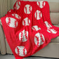 Luxe Baseball Blanket: Red