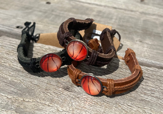 Basketball Leather Bracelet