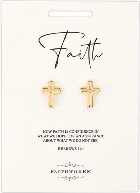 Cutout Cross Earrings