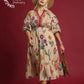 Tan Mix Floral Midi Dress