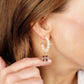 Mississippi State Bulldogs Pearl Hoop Drop Earrings