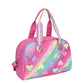 Quilted Ombre Heart-Patched Medium Duffle Bag