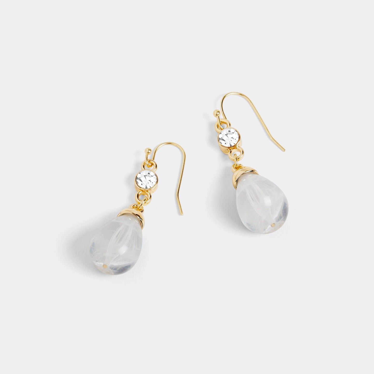 Clear Stone Teardrop Bead Dangle