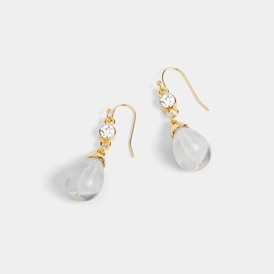 Clear Stone Teardrop Bead Dangle