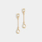 Gold Baguette Stone Chain Drop