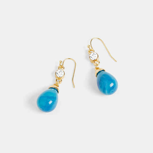 Ocean Clear Stone Teardrop Bead Dangle