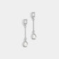 Silver Baguette Stone Chain Drop